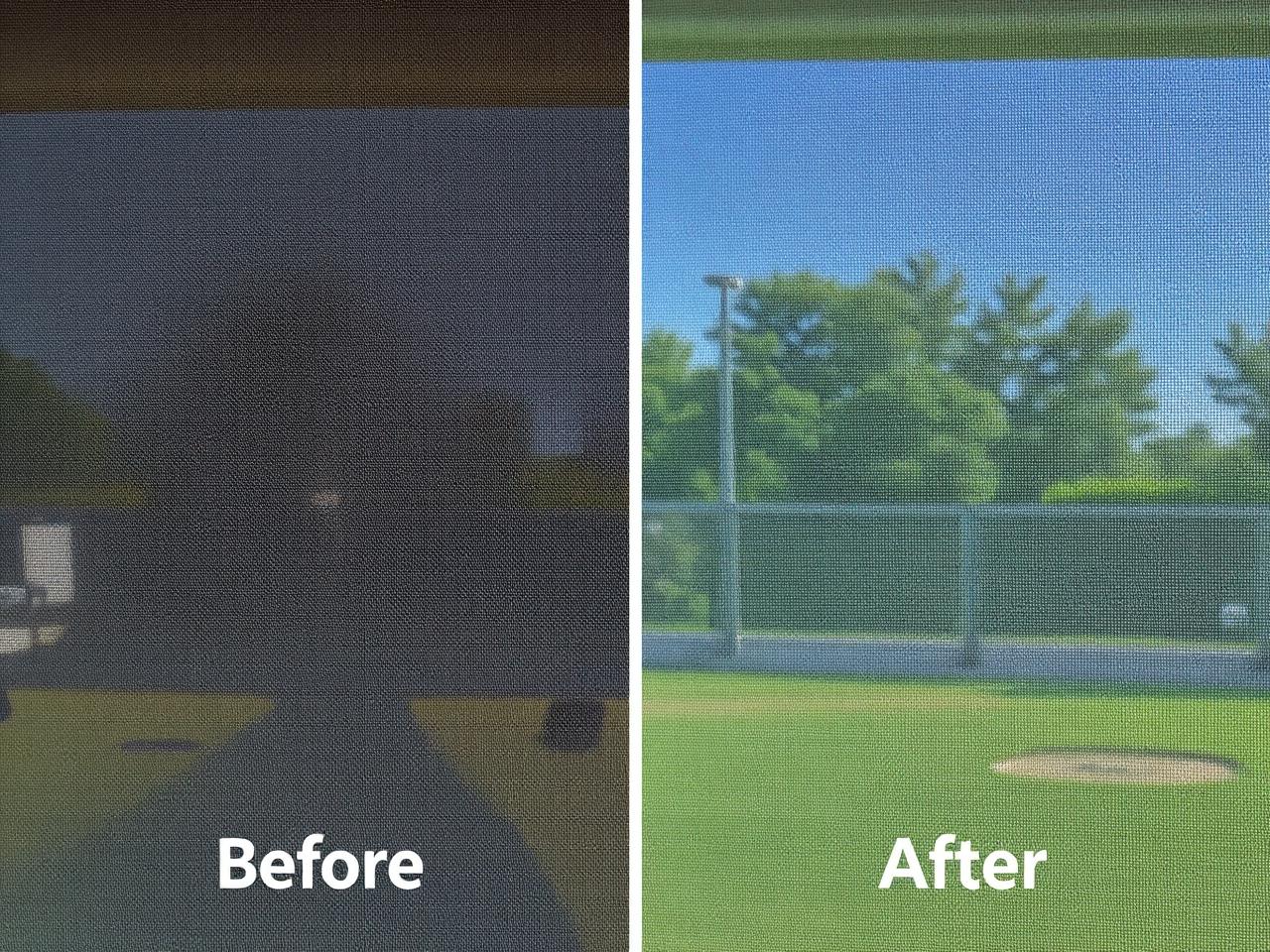Before and after — Window screens