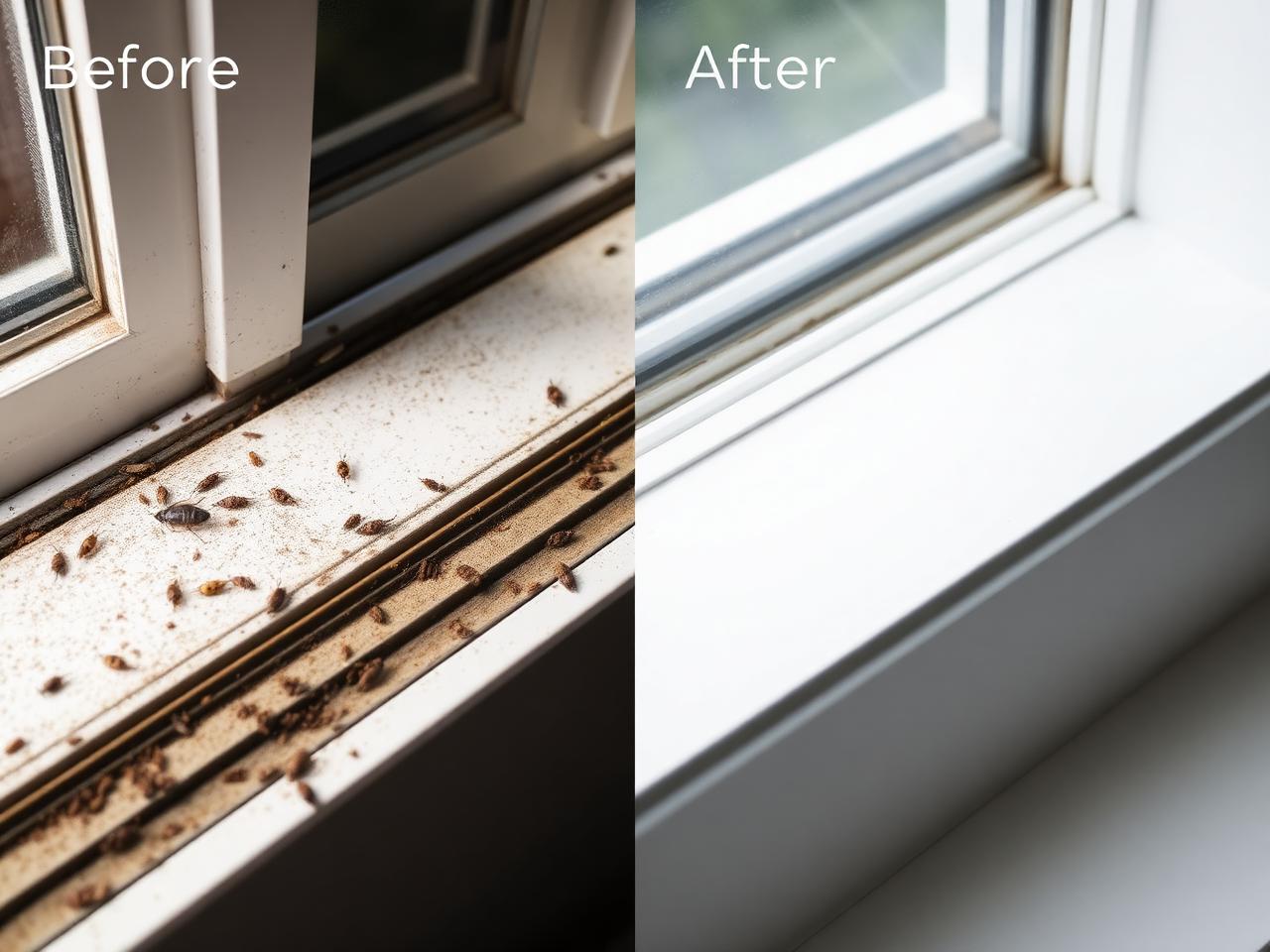 Before and after — Tracks & sills